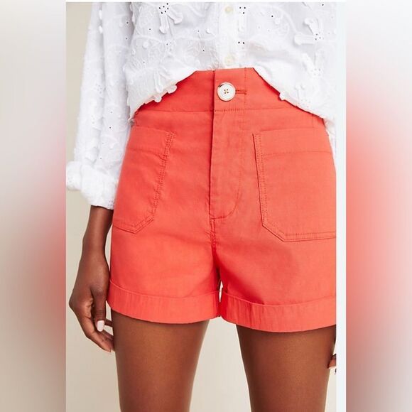 Anthropologie High Waist short in Red 30 - Picture 1 of 9